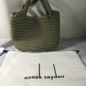 Purse/Tote Bag in khaki/green color, like new! (custom made on Etsy)